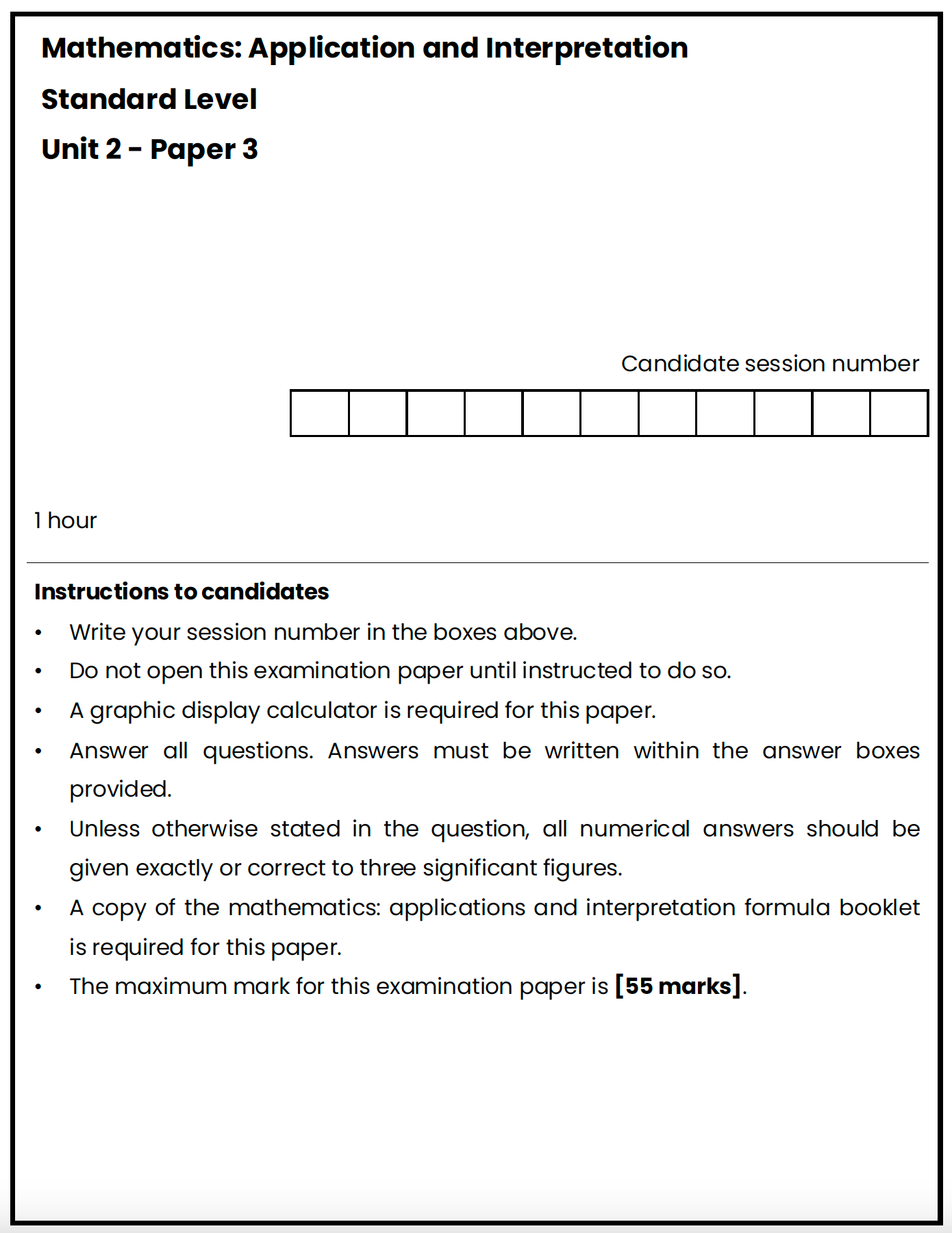Cover image for IB Maths AI Unit 2 Exam - Paper 3