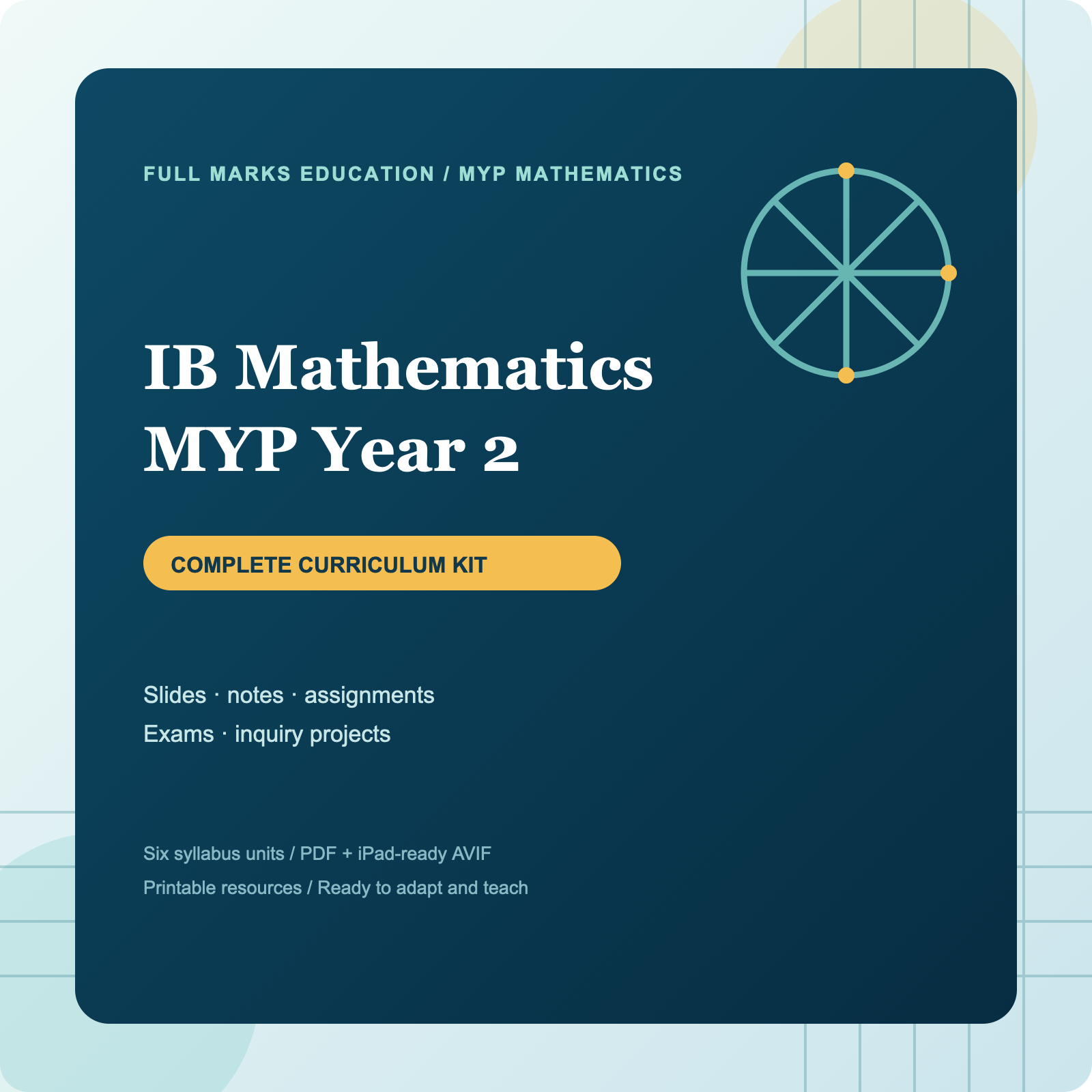 Cover image for IB Mathematics MYP Year 2 Curriculum Kit